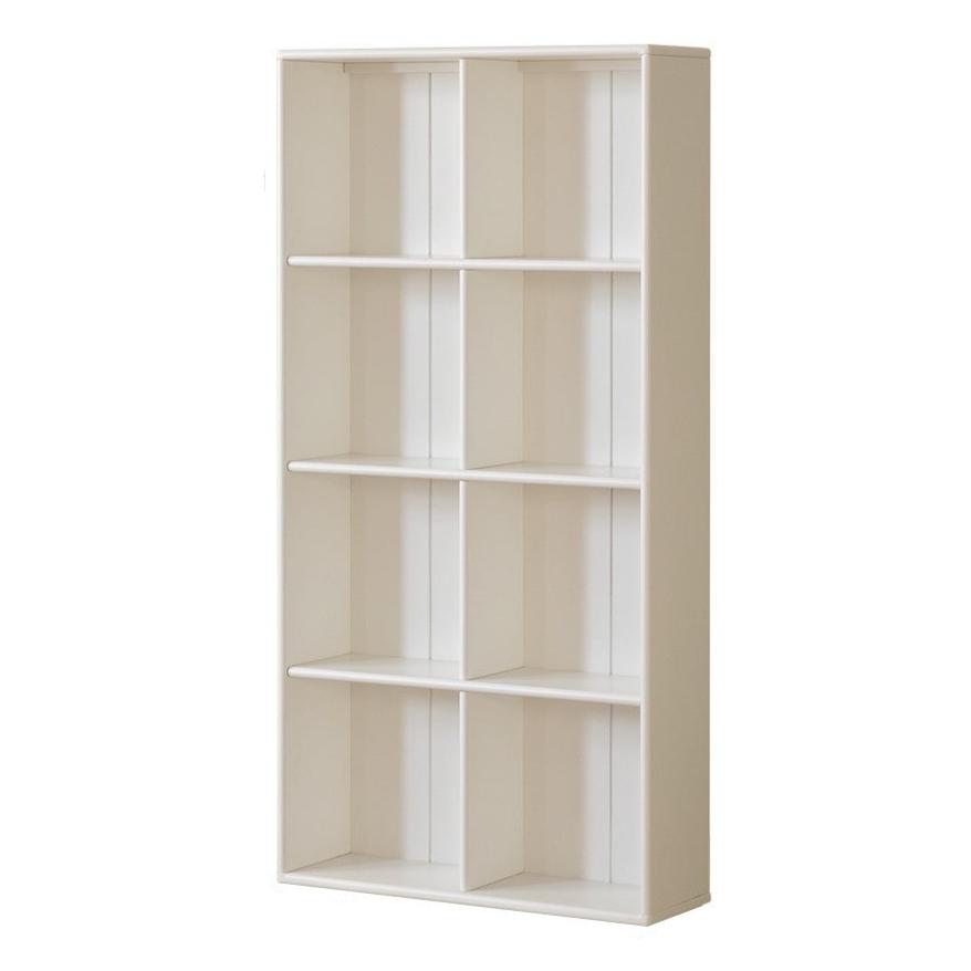 Rubber Solid Wood Cream Style Children's Bookcase Free Combination