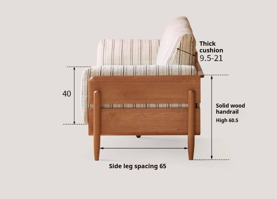Cherry Solid Wood Sofa Living Room Antique