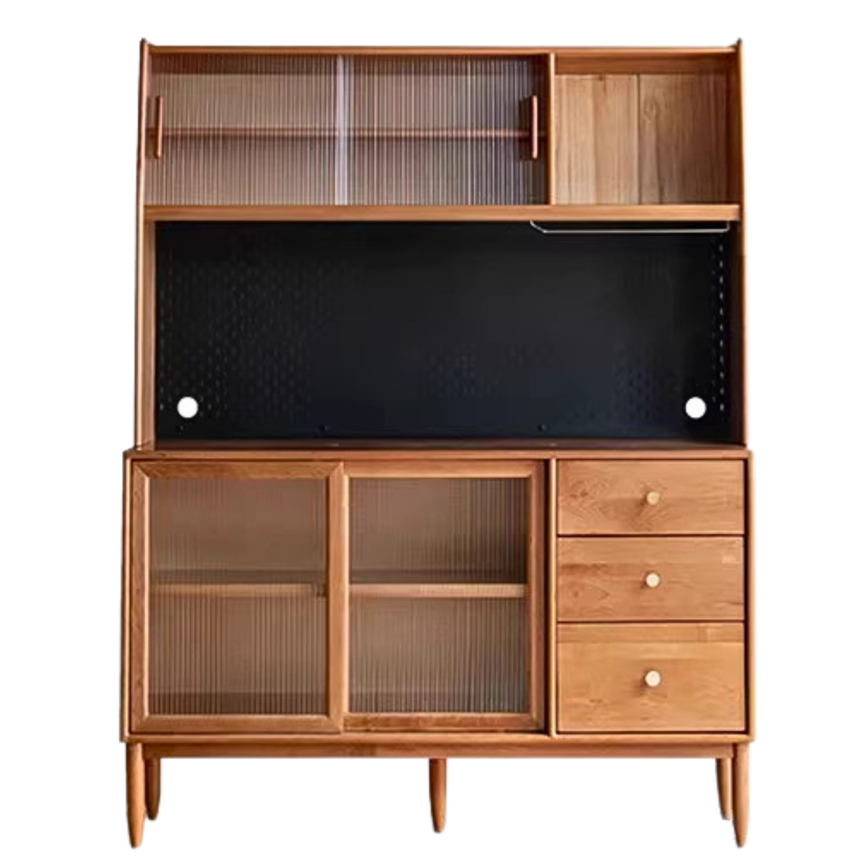 Cherry wood sideboard high cabinet multi-functional buffet,