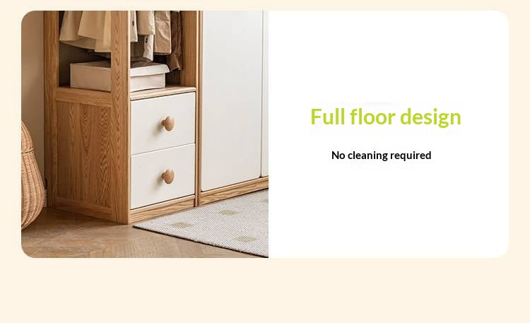 Oak Solid Wood Kids Wardrobe Combination