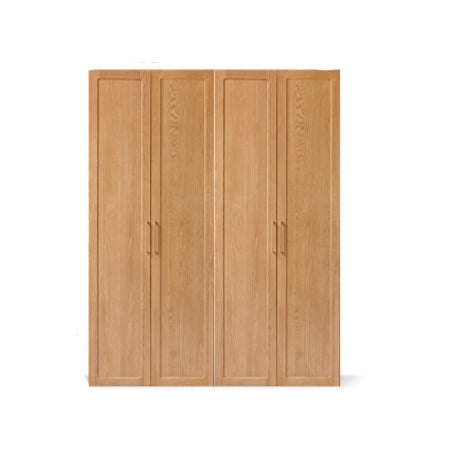 Oak Solid Wood Free Combination Wardrobe Rattan Door