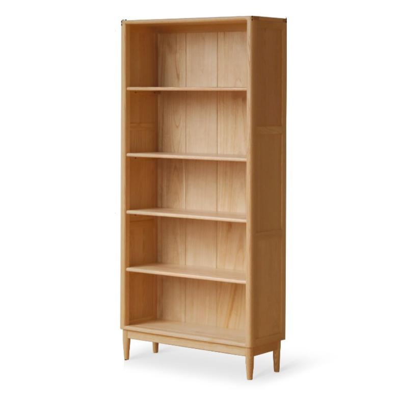 Oak solid wood modern glass door bookcase