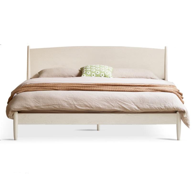 Ach solid wood bed modern French cream style