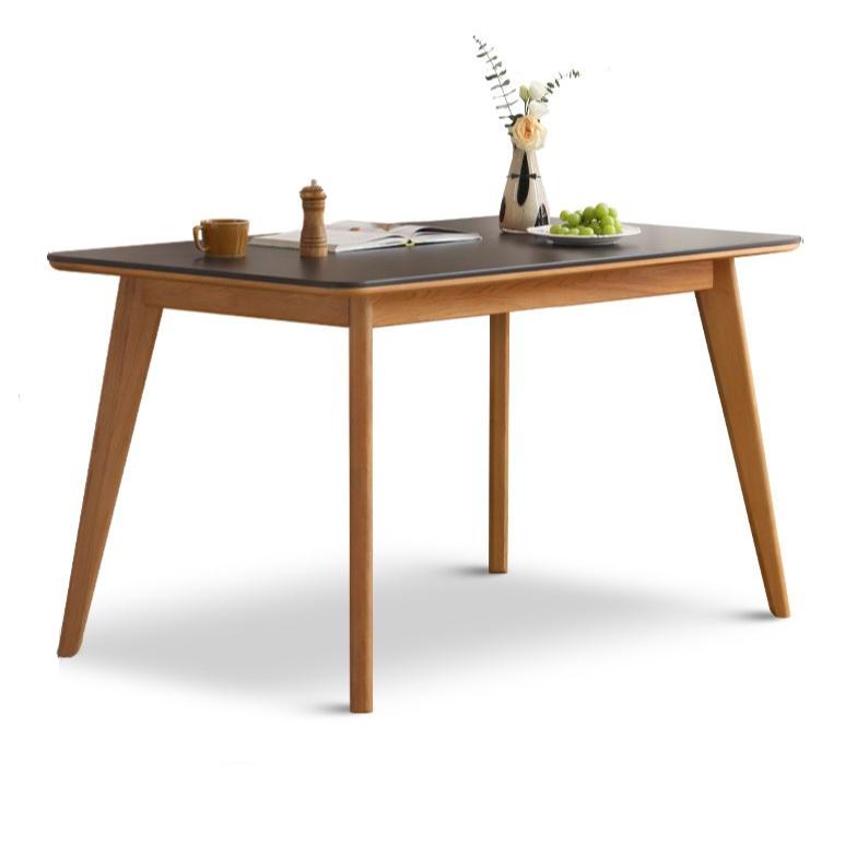 Cherry solid wood retro cherry wood rock plate dining table