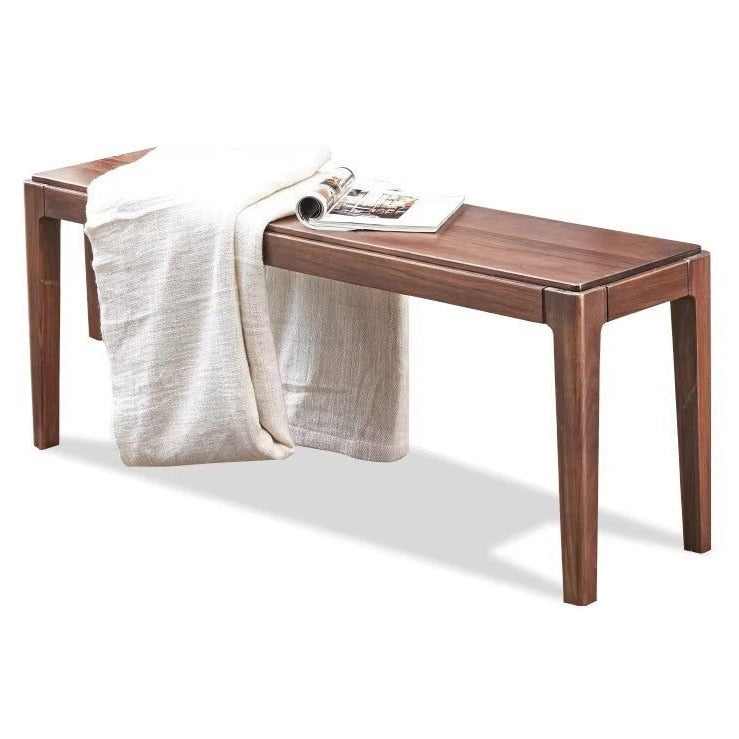 Black Walnut Solid Wood Nordic Long Bench