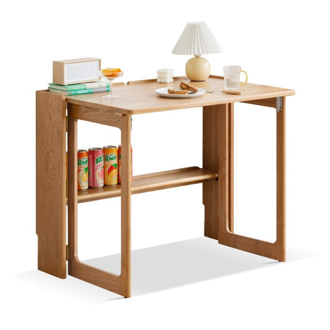 Oak solid wood Nordic modern dining folding table