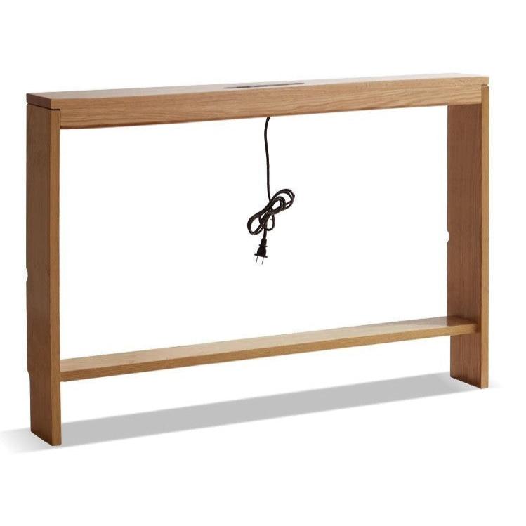 Oak solid wood Sofa Rear Storage Modern Wall Shelf