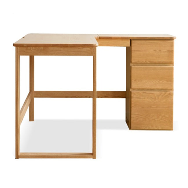 Oak solid wood computer desk with drawer