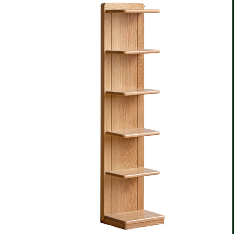 Oak solid wood modern multi-layer bookshelf.