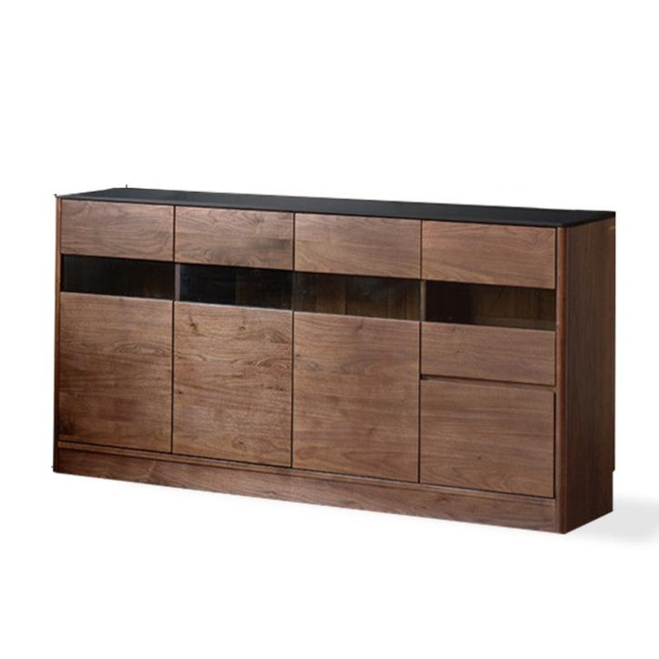 Black Walnut Solid Wood Rock Board Dining Sideboard