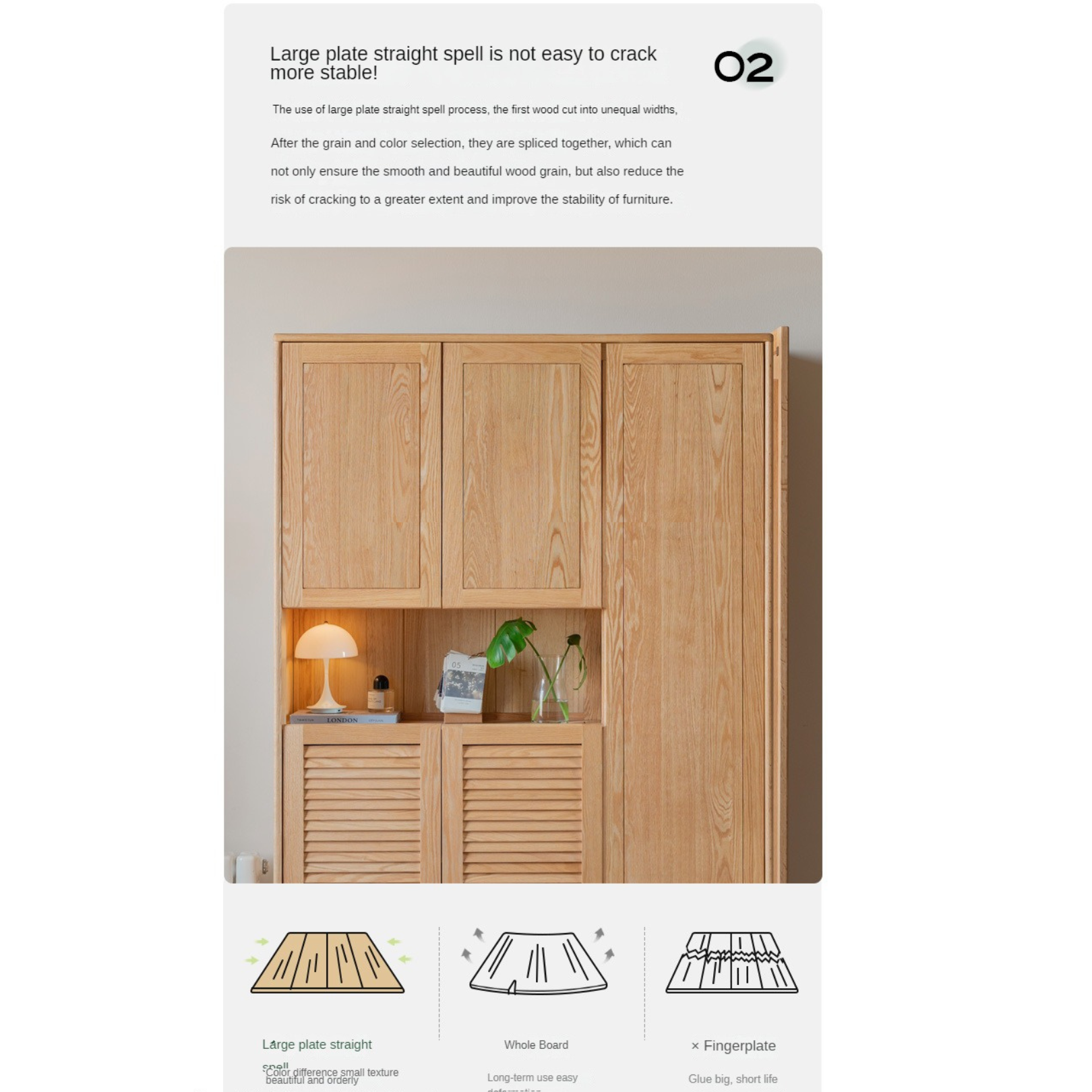 Oak Solid Wood Storage Locker Shoe Entrance Cabinet