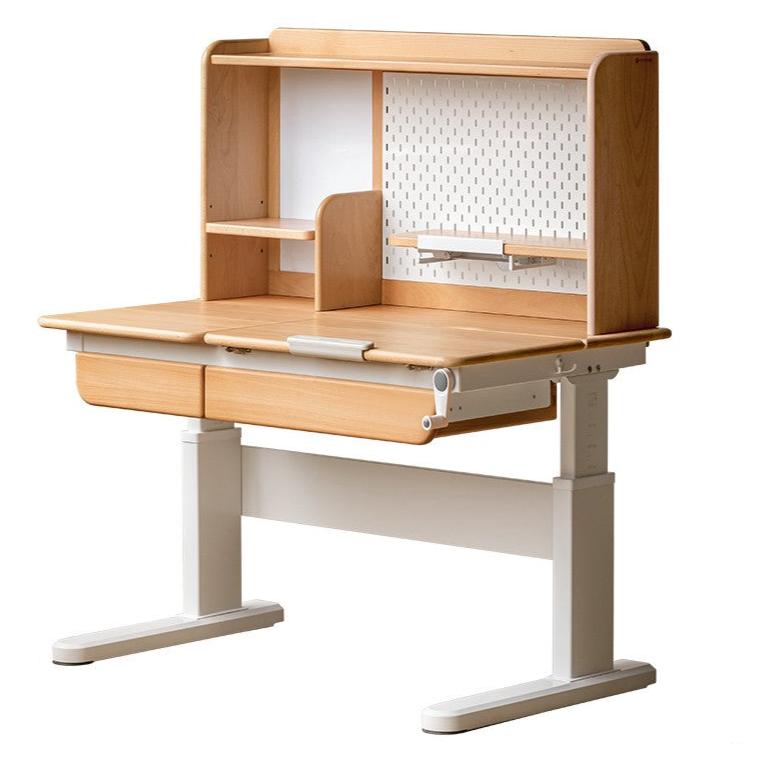 Beech Solid Wood Hand Crank Lift Children's Study Table