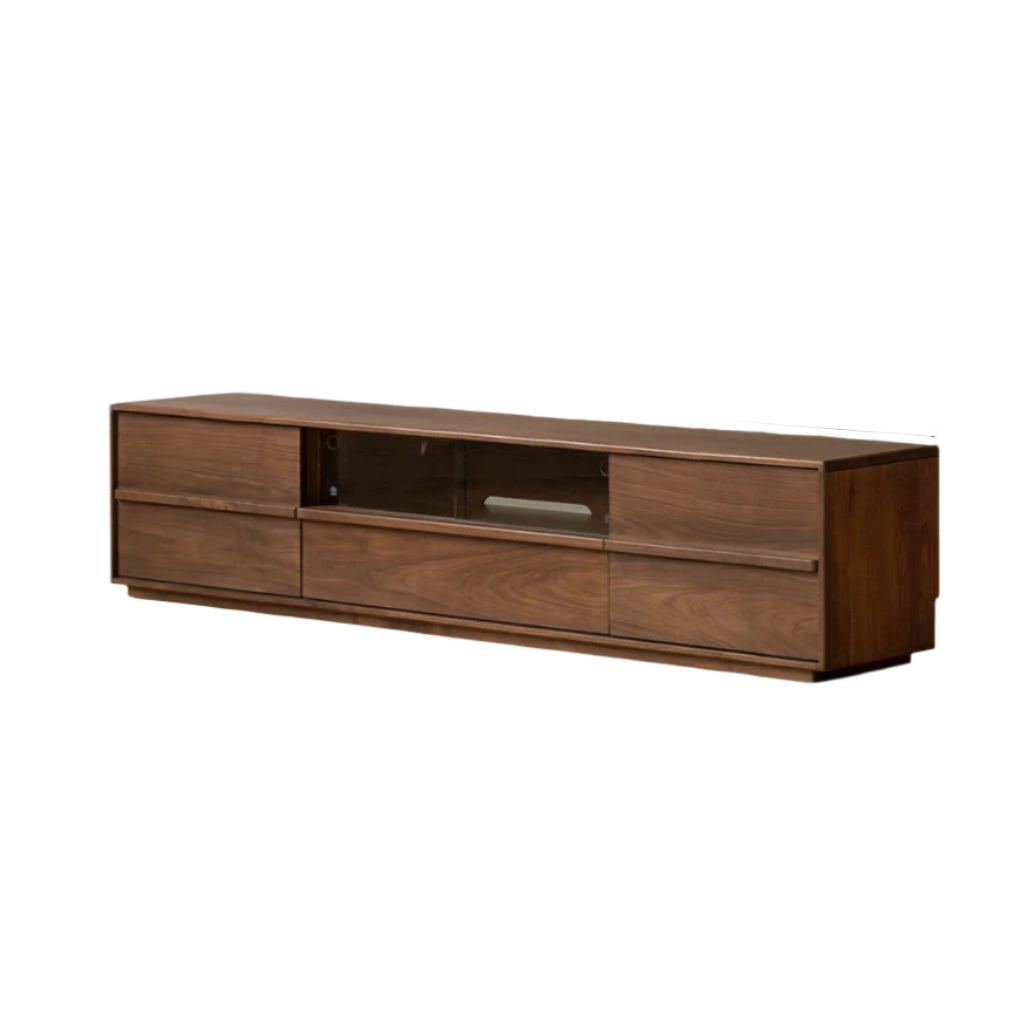 Black Walnut Solid Wood TV Stand.