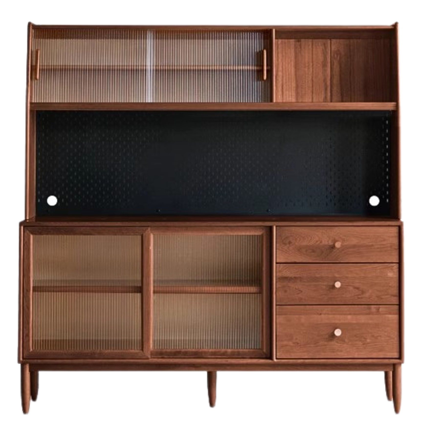 Cherry wood sideboard high cabinet multi-functional buffet,