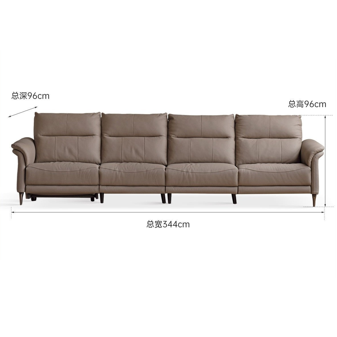 First Layer Leather Multifunctional Electric Telescopic Sofa