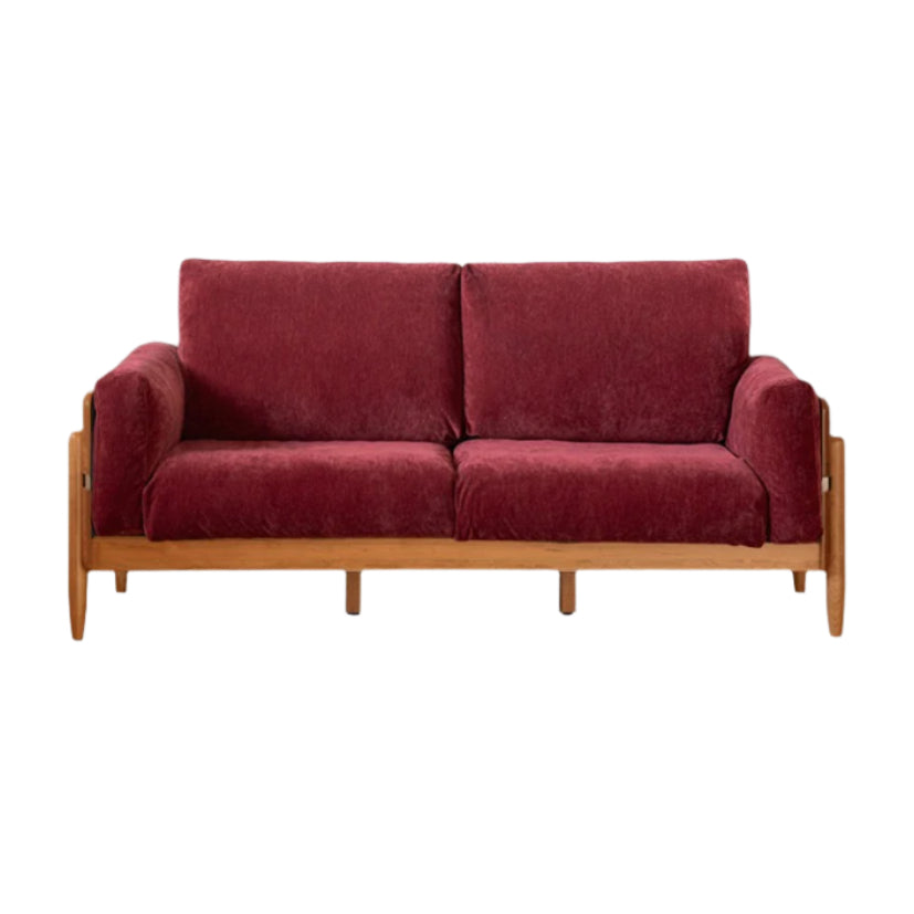 Cherry Solid Wood Modern Straight Sofa