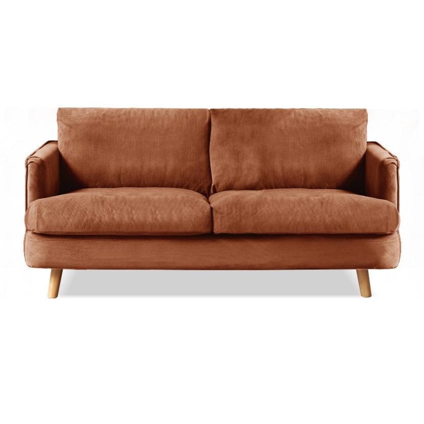 Fabric three-seat straight sofa