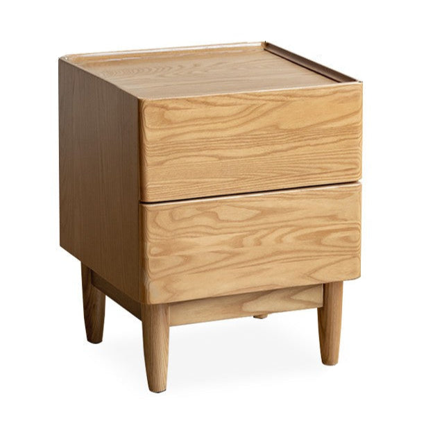 Oak Solid Wood White Wax Small Nightstand