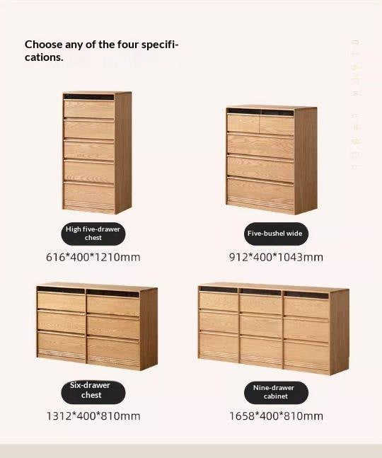 Ash Solid Wood Modern Chest of Drawers