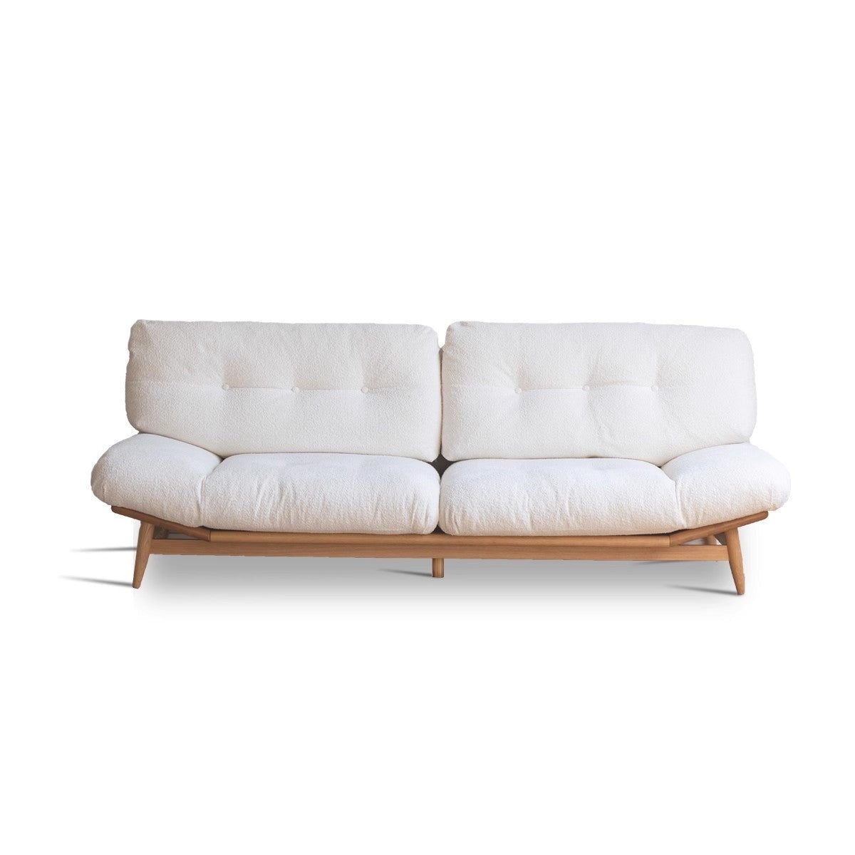 Oak solid wood lamb velvet technology cloth sofa"