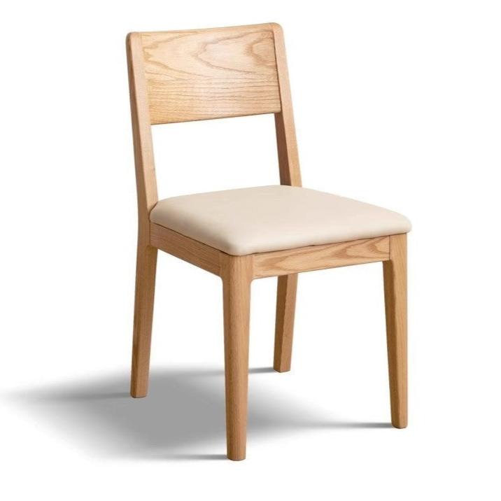 4 pcs set Oak Solid Wood Soft Packed Dining Chair