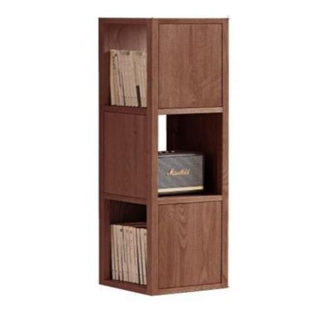 Oak Solid Wood Floor to Floor Nordic Corner Bookcase