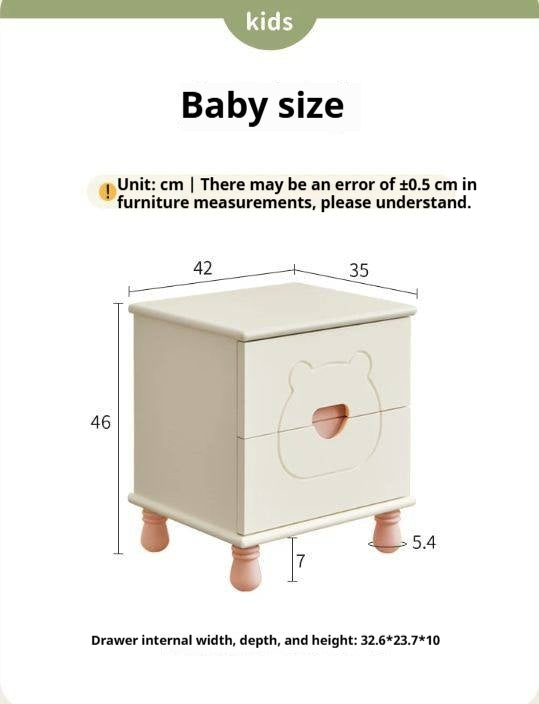 Solid RubberWood Kids Nightstand