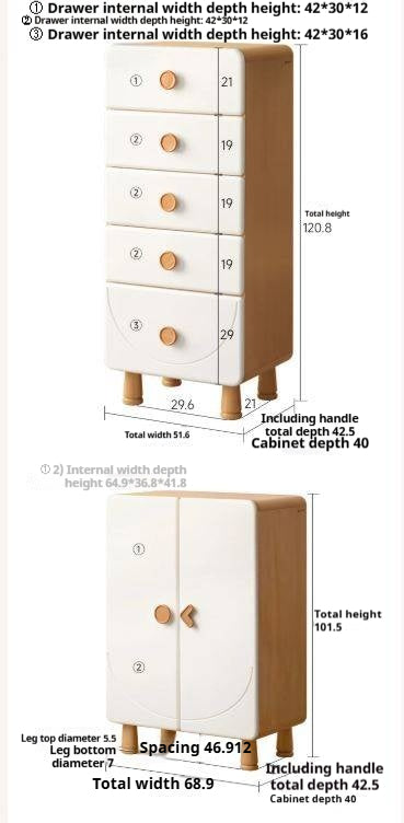 Beech Solid Wood, Solid RubberWood Kids Dresser