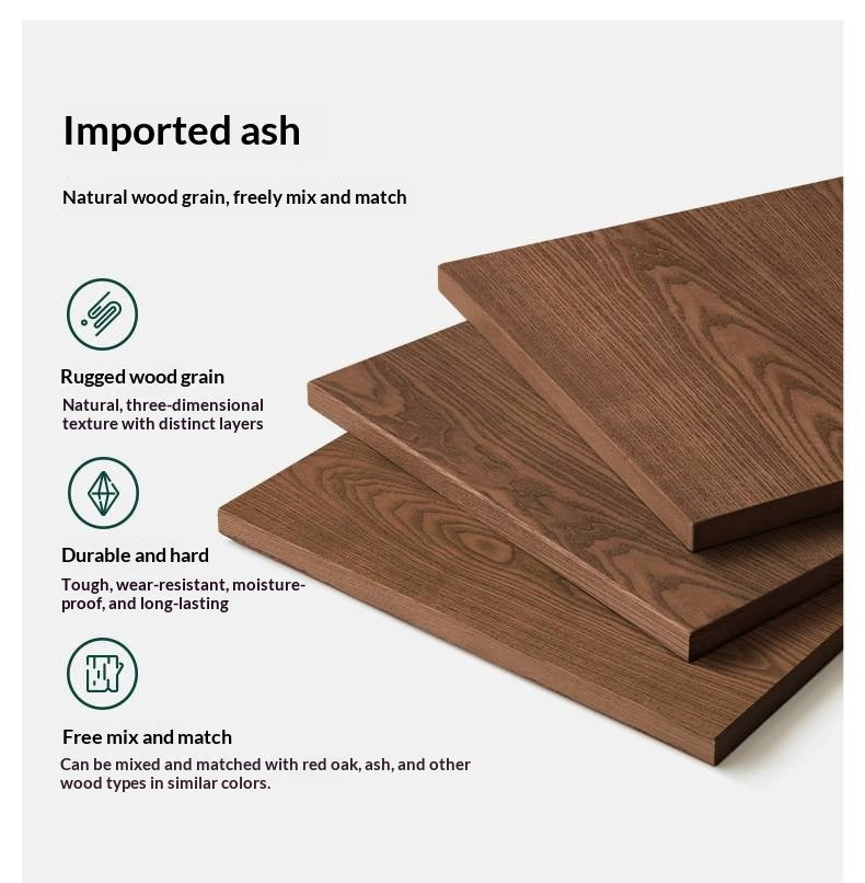 Ash, Black Walnut Solid Wood Slate Dining Table