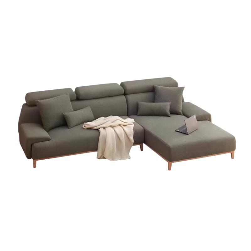 Fabric Combination High Back Sofa