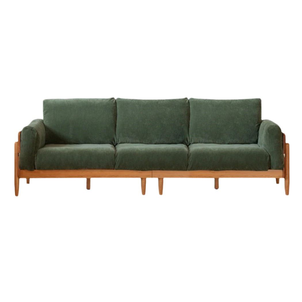 Cherry Solid Wood Modern Straight Sofa