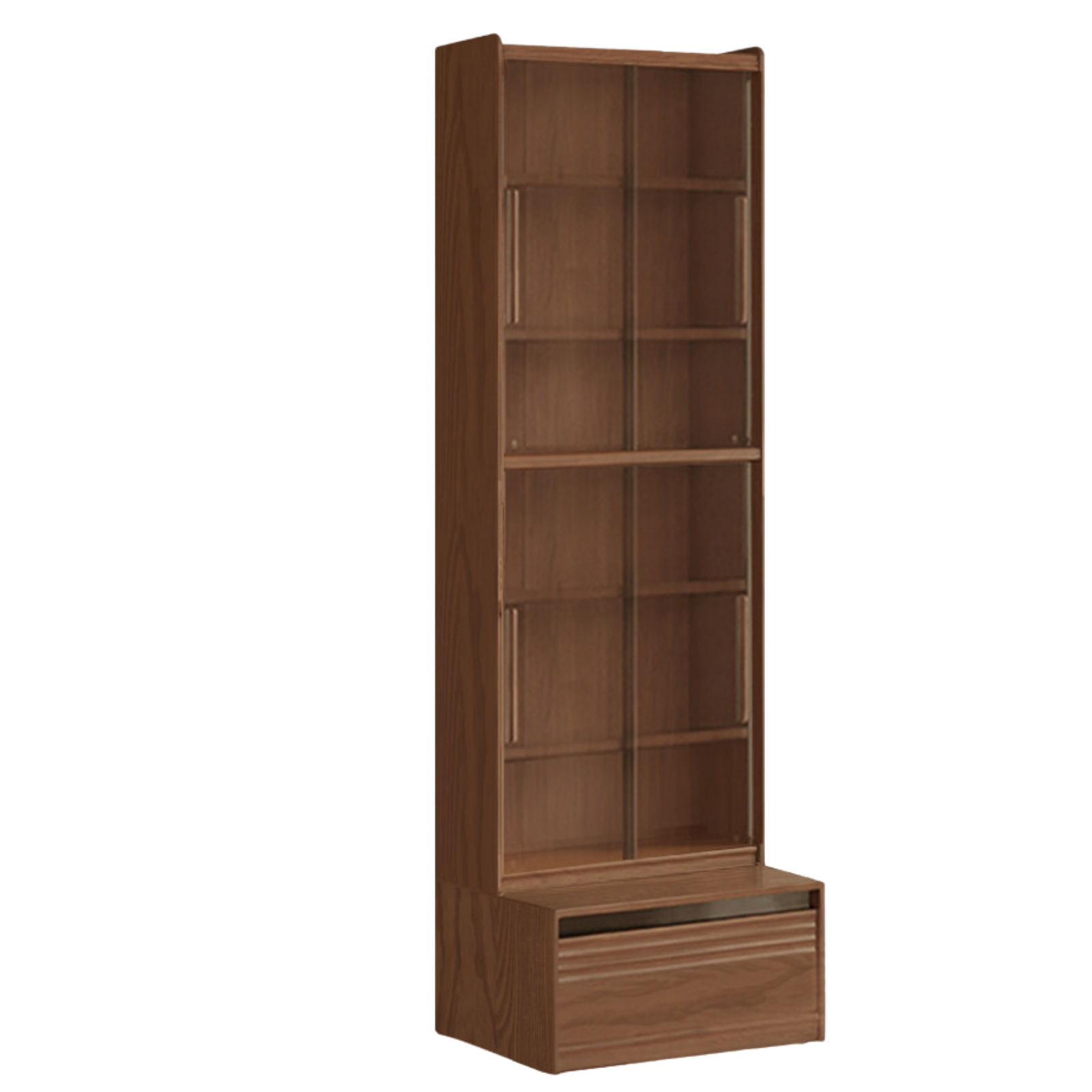 Black Walnut, Sandalwood, Oak, Ash Solid Wood Combination Bookcase with Floor Display and Luxury Storage