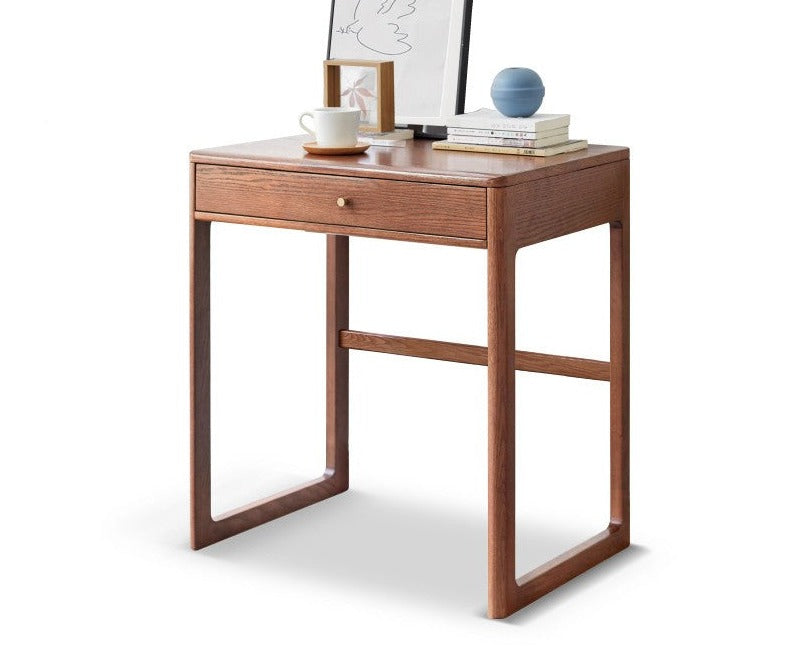 Oak solid wood small office desk"