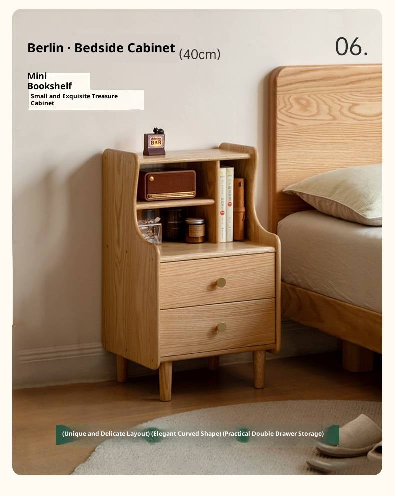 Oak, Ash, Beech Solid Wood Modern Simple Nightstand