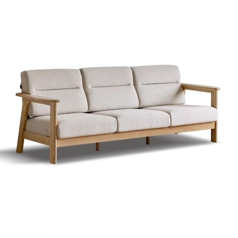 Ash Solid Wood Straight Sofa Modern