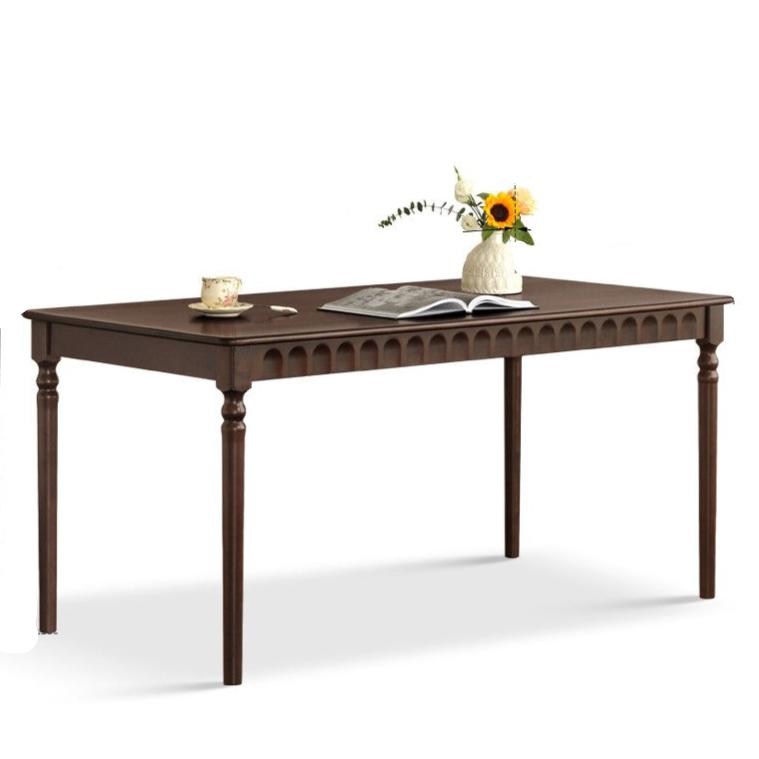 Poplar Solid Wood American Retro Rectangular Dining Table