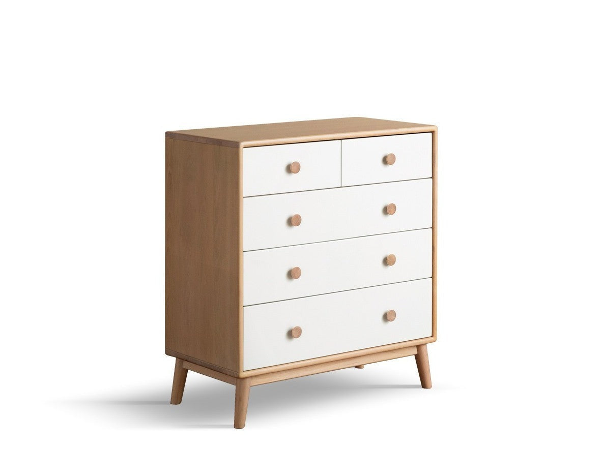 Beech,Birch wide chest of drawers modern"