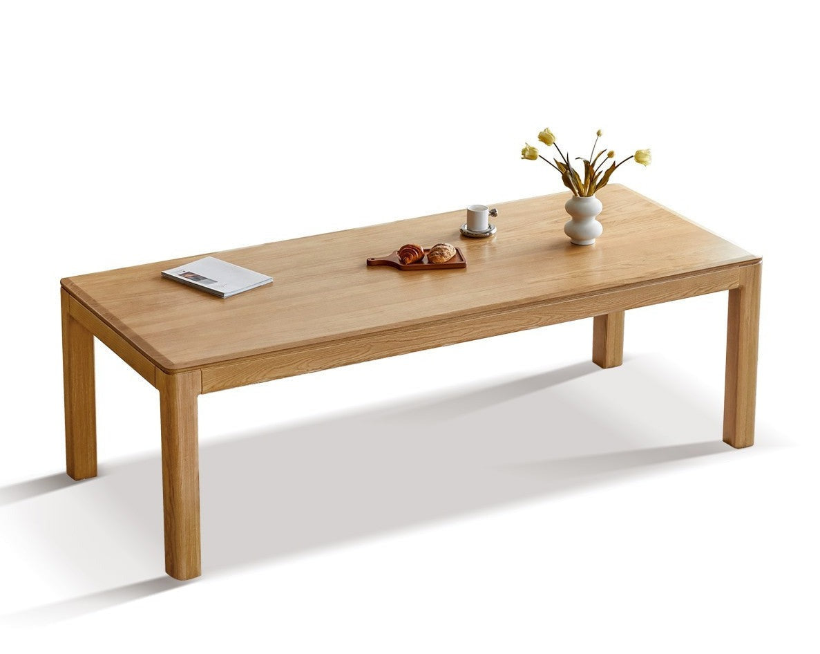 Ash solid wood long dining table-