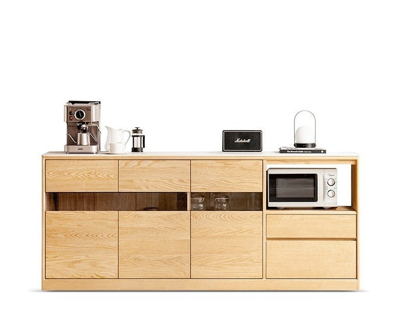 Ash, Oak solid wood sideboard modern Buffet cabinet+