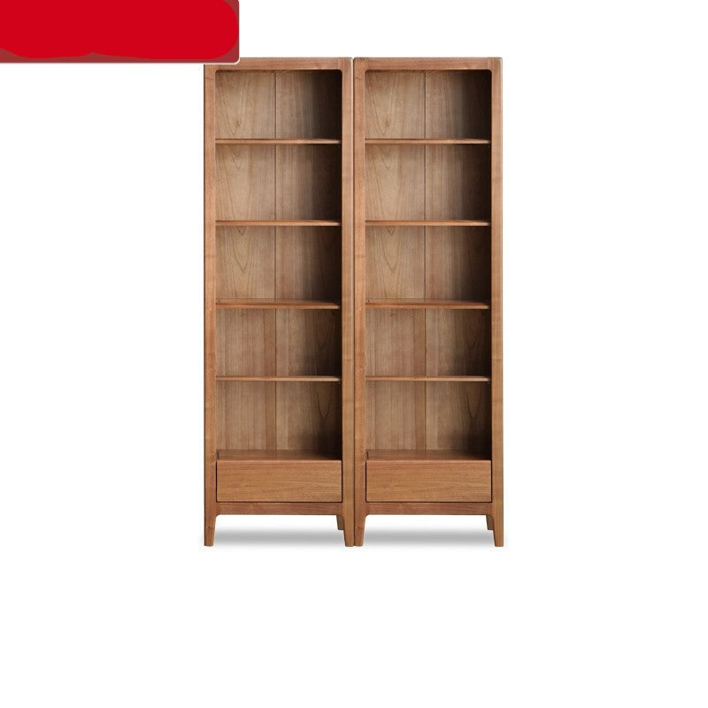 Black walnut solid wood bookcase free combination bookshelf<