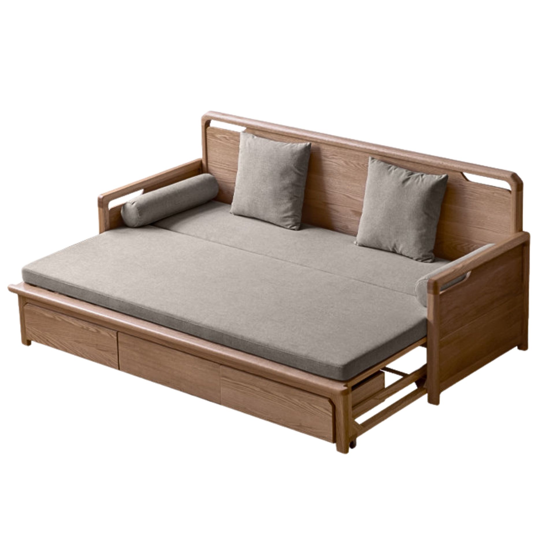 Oak Foldable Sofa Bed New Multifunctional Storage: