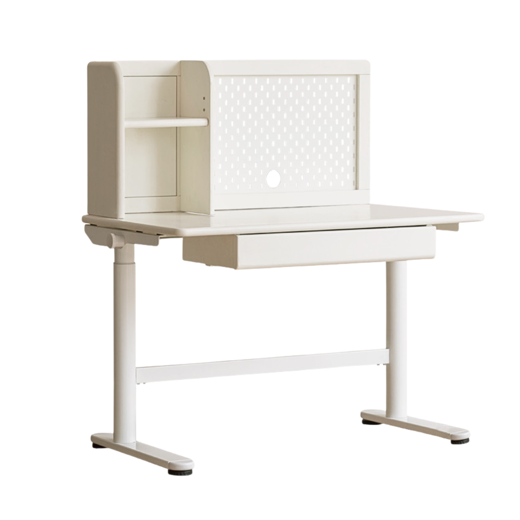 Poplar solid wood kid's Cream Style Lifting Standing desk