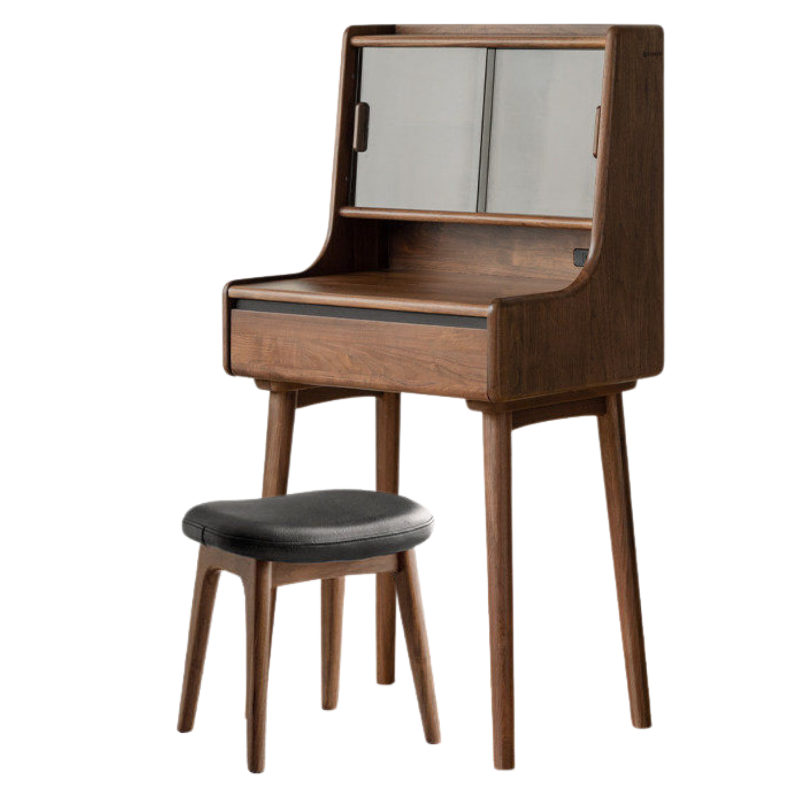 Black Walnut, Sandalwood Solid Wood Light Luxury Multifunctional Vanity Table