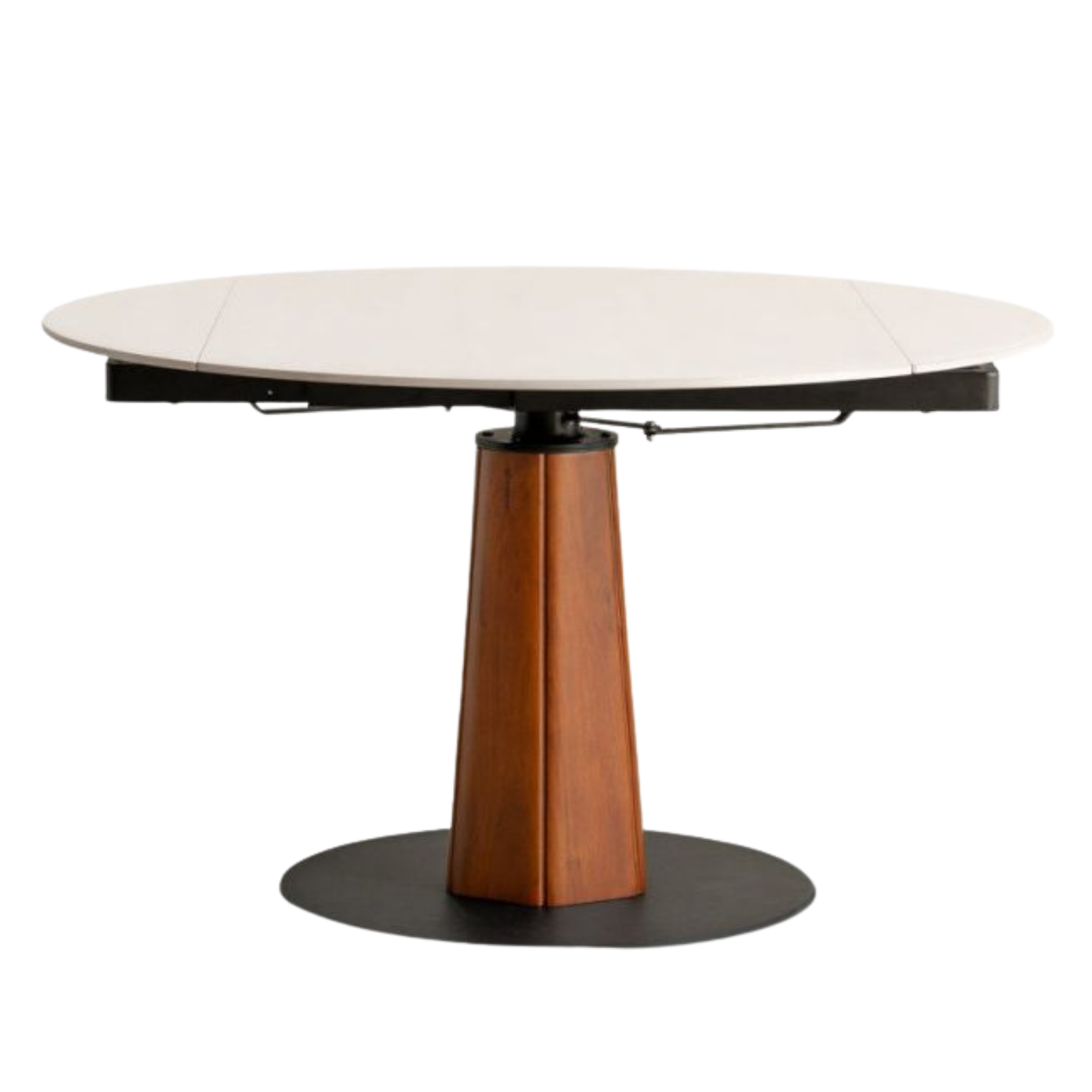 Tulipwood Solid Wood Rock Plate Round Table with Folding Feature