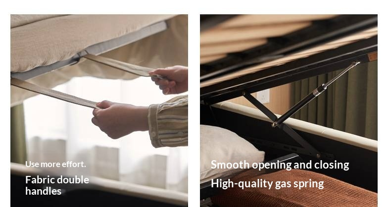 Genuine Leather Luxury Platform Box Bed, Headboard-Free Bed