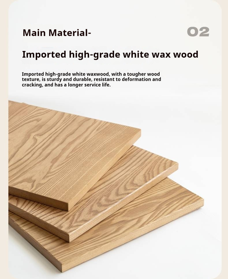 Ash Solid Wood Bed with Top Grain Cowhide Upholstery in Modern Minimalist Style