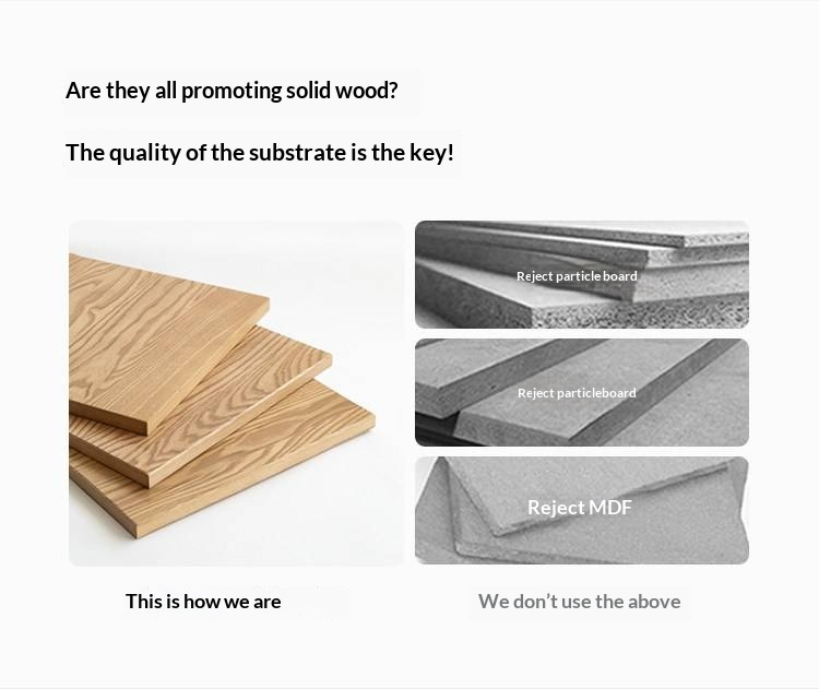 Ash Solid Wood Floating Bed — Modern Minimalist, Genuine Leather Upholstery