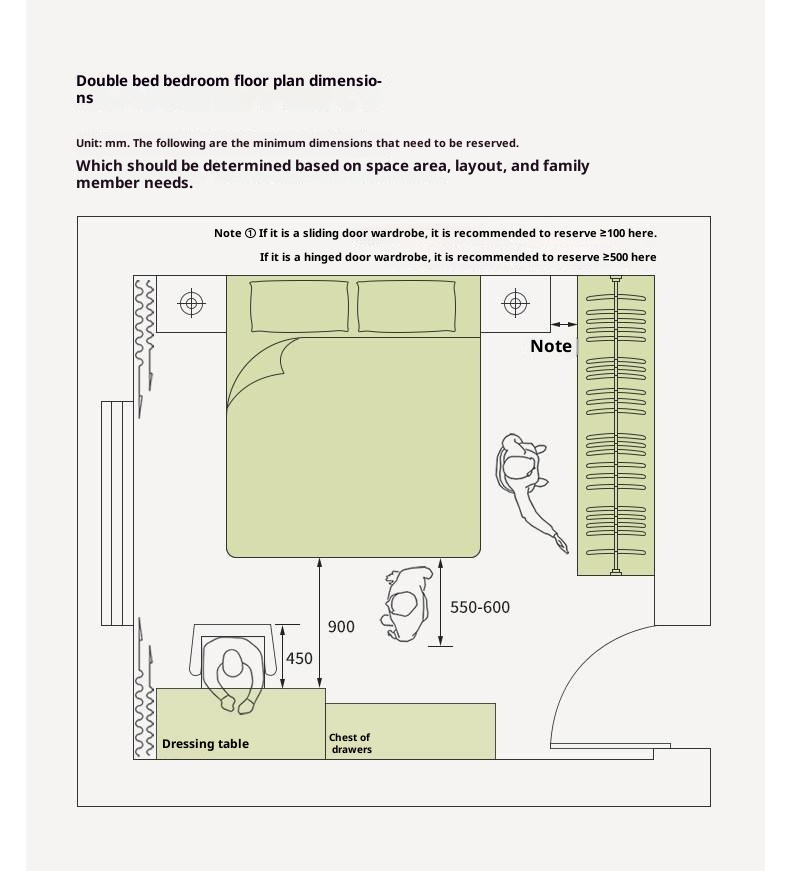 Ash Solid Wood Large Slab Bed Modern Minimalist