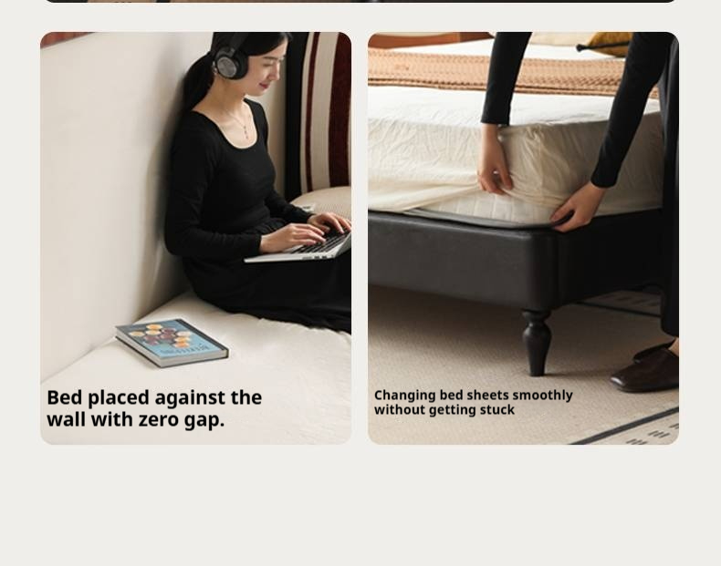 Fabric Soft Bed, American Vintage Retro Style