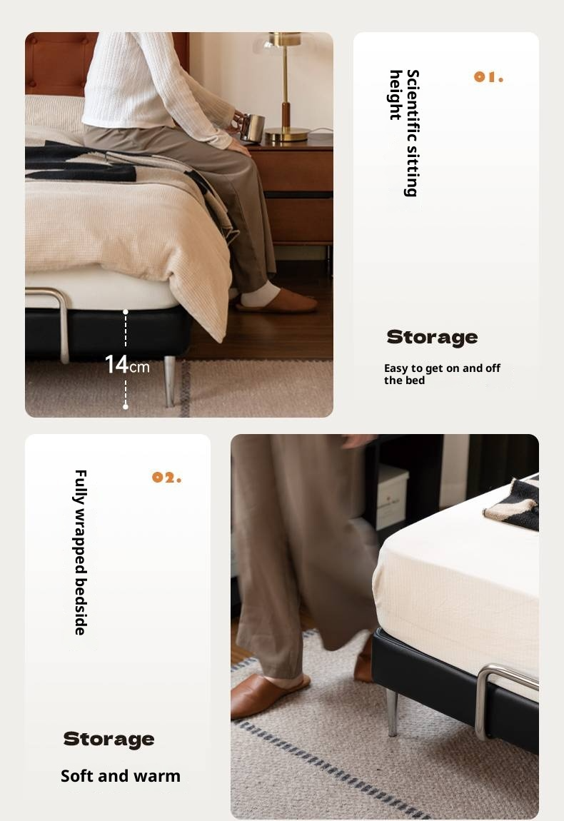 Fabric Velvet Soft Bed Bauhaus Vintage Style